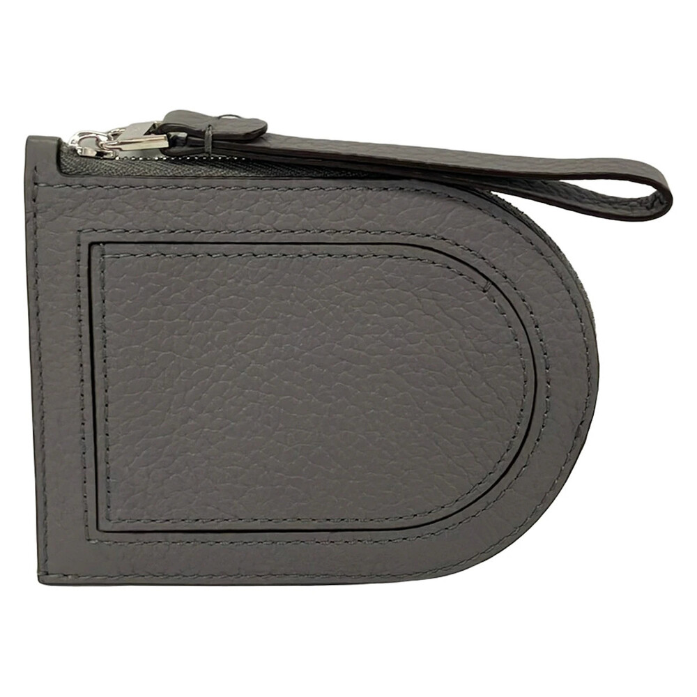 Delvaux Dark Gray Leather Coin Case #363080D82B